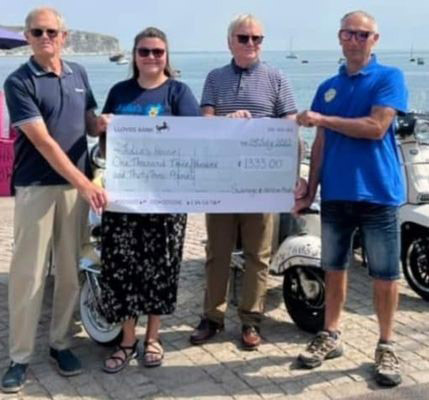Swanage Mods Cheque presented to Julias House