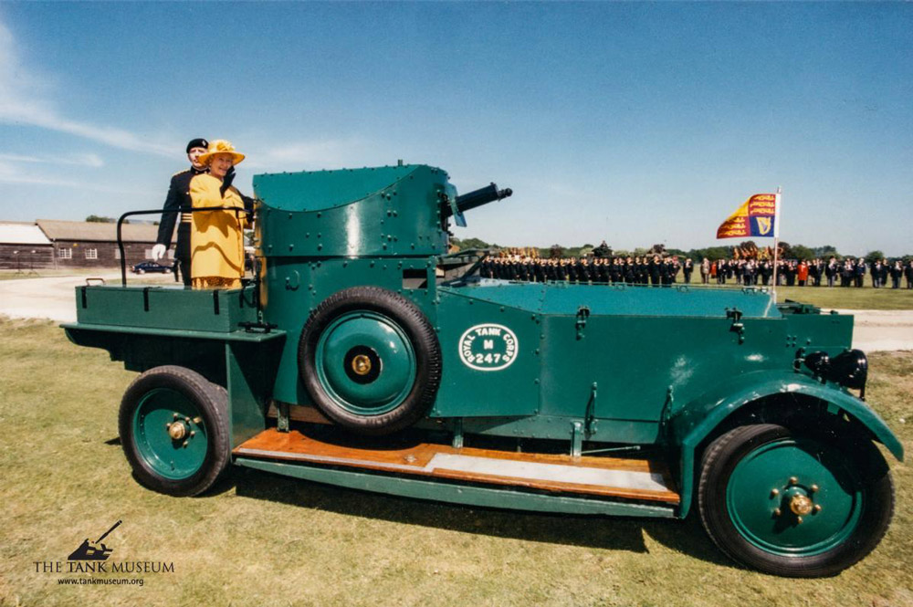 The Queen at Bovington Tank Museum in 1997. Photo by Bovington Tank Museum