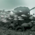One of the tanks that sank in the ‘live fire’ Exercise Smash. PHOTO: Paul Pettit