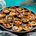 Cheesy watercress tortilla cups