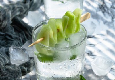 Adding cucumber or mint, or both, to any drink makes it instantly more refreshing