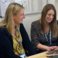 Amy Smith and Carly Gribben from the Dorset HealthCare School Nursing Team