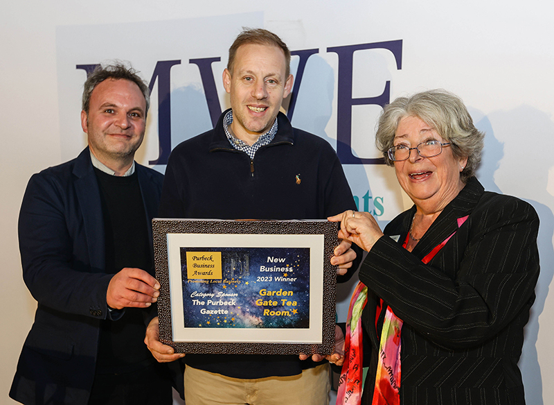Purbeck Business Awards at Kingston Country Courtyard. New Business winner, Garden Gate Tearoom.