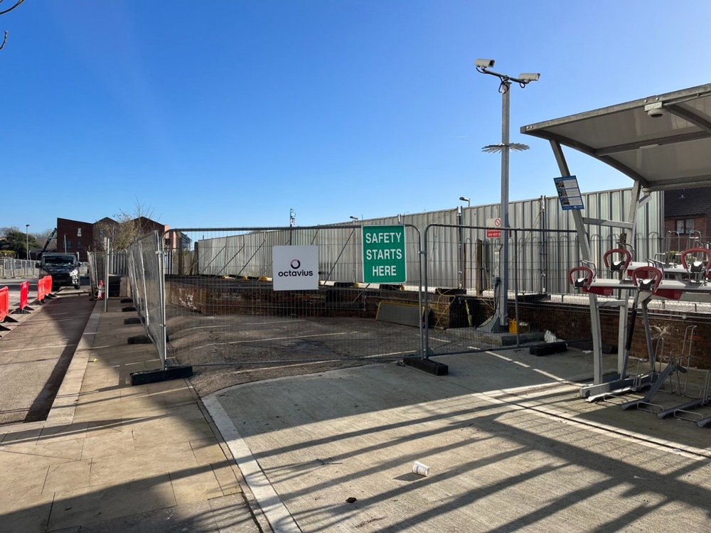 The site after the building had gone. Photo: Chris Loder MP