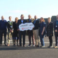 From left: DCH consultant Dr Kevin Samarasingha, HELP Appeal aviation technical advisor Simon Jones, DCH CFO Chris Hearn, DCH’s clinical design implementation lead Fiona Richey, HELP Appeal chief executive Robert Bertram, HELP Appeal chair Michael Henriques, DCH’s interim chief executive Nick Johnson, DCH matron Clare Turnbull, DCH charity fundraising manager Rachel Cole and DCH programme director Tristan Chapman