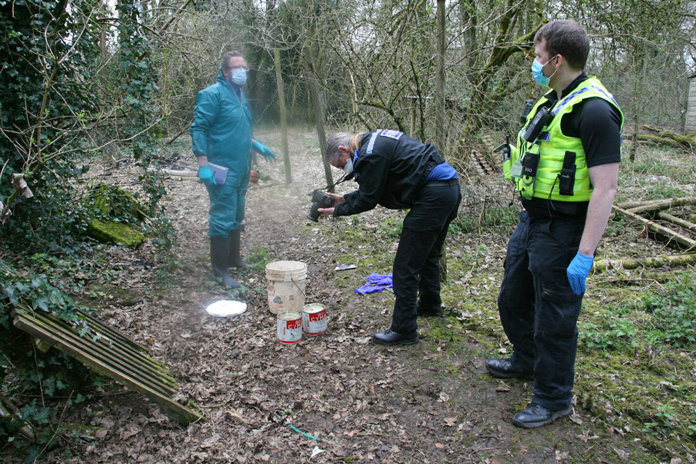 Police and other agencies searched Allen’s home in March 2021. Photo: RSPB