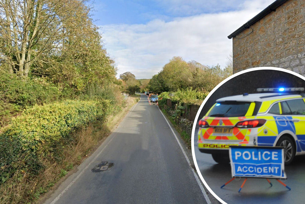 B3157 at Goose Hill, Portesham, where the crash happened. From Google.