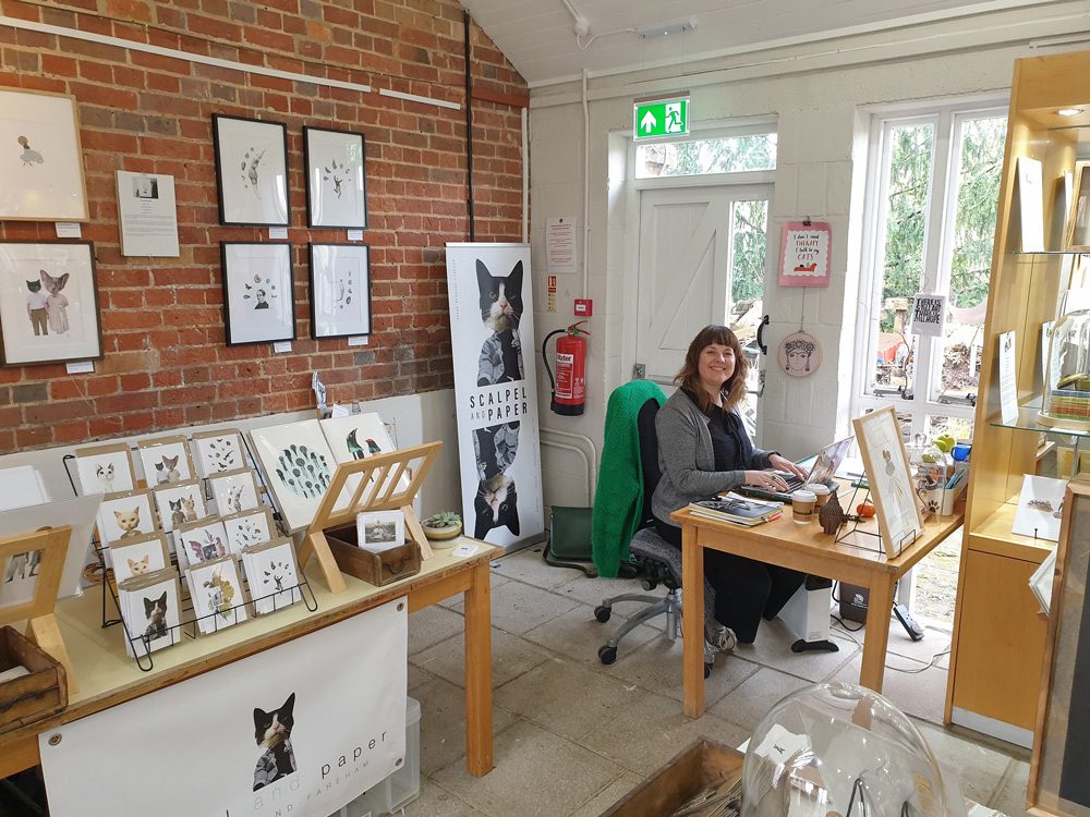 Resident artist Sarah Redmond–Fareham at Walford Mill