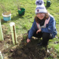Youngsters at work at the Hayricks amenity area in Stoborough