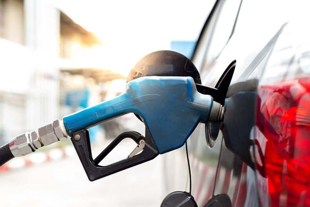 Close up on a petrol pump