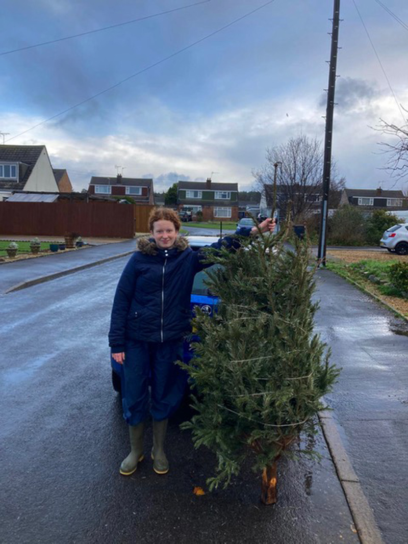A Christmas tree collection is one of the ways Scarlet Sutcliffe has raised money