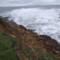 A high tide and rough seas