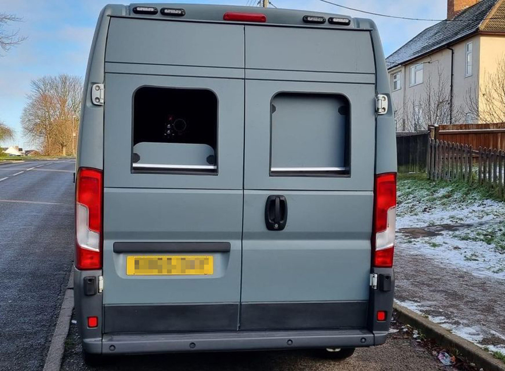 A grey speed camera van – the vehicles are being trialled before potentially being rolled out across the country. PHOTO: Road Angel
