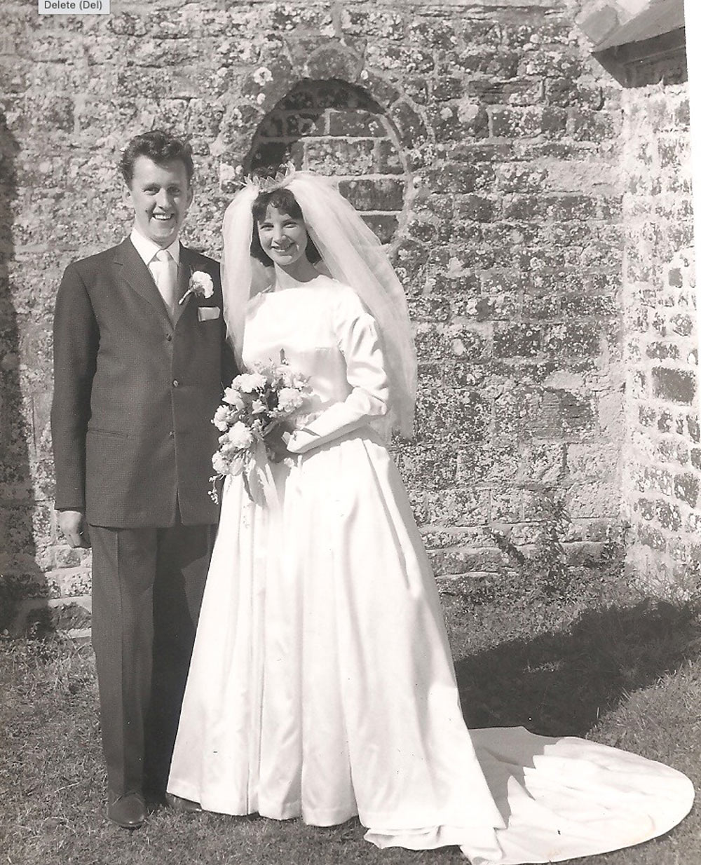 Ian and June Orbell wedding day, 1961 St Mary's Lytchett Matravers
