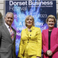 Ian Girling, Dorset Chamber chief executive; Caron Khan, president, and Shevaun Haviland, BCC director general PHOTO: Dorset Chamber