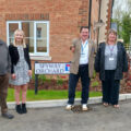 In the picture (from left) are Cllr Ian Vaughan-Arbuckle, Langton Matravers Parish Council, Sadie Pickernell, Technical Coordinator at Aster Group UK, Lead member, Cllr Graham Carr-Jones – Housing & Homelessness, Chris McDermott, Senior Housing Enabling & Policy Officer, Dorset Council and Rosemary Elliott, Pre-Construction Managing Quantity Surveyor, Countryside Partnerships Southern.