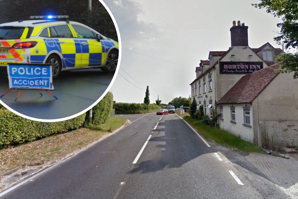 The crash happened on the B3078 Cranborne Road, near Horton, East Dorset