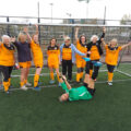 In the picture (from left, back) manager/coach Nick Surman, Caroline Abbot, Tasha Ramsay, Marion Ingerson-Heart, Bev Parker, Linda Hughes. Front, Karen Straw, Vicky Perry, Belinda Tatchell, Jan Withers (captain).