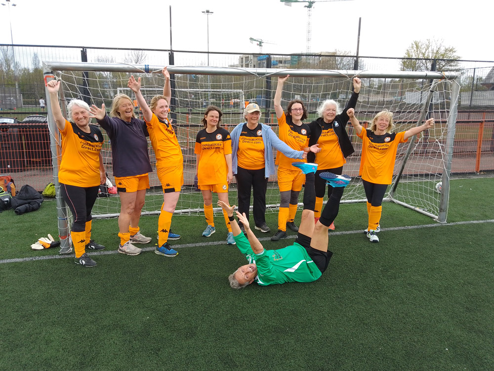 In the picture (from left, back) manager/coach Nick Surman, Caroline Abbot, Tasha Ramsay, Marion Ingerson-Heart, Bev Parker, Linda Hughes. Front, Karen Straw, Vicky Perry, Belinda Tatchell, Jan Withers (captain).