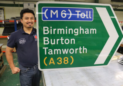 Anil Gurung, who lost a leg in Afghanistan, now makes road signs for National Highways