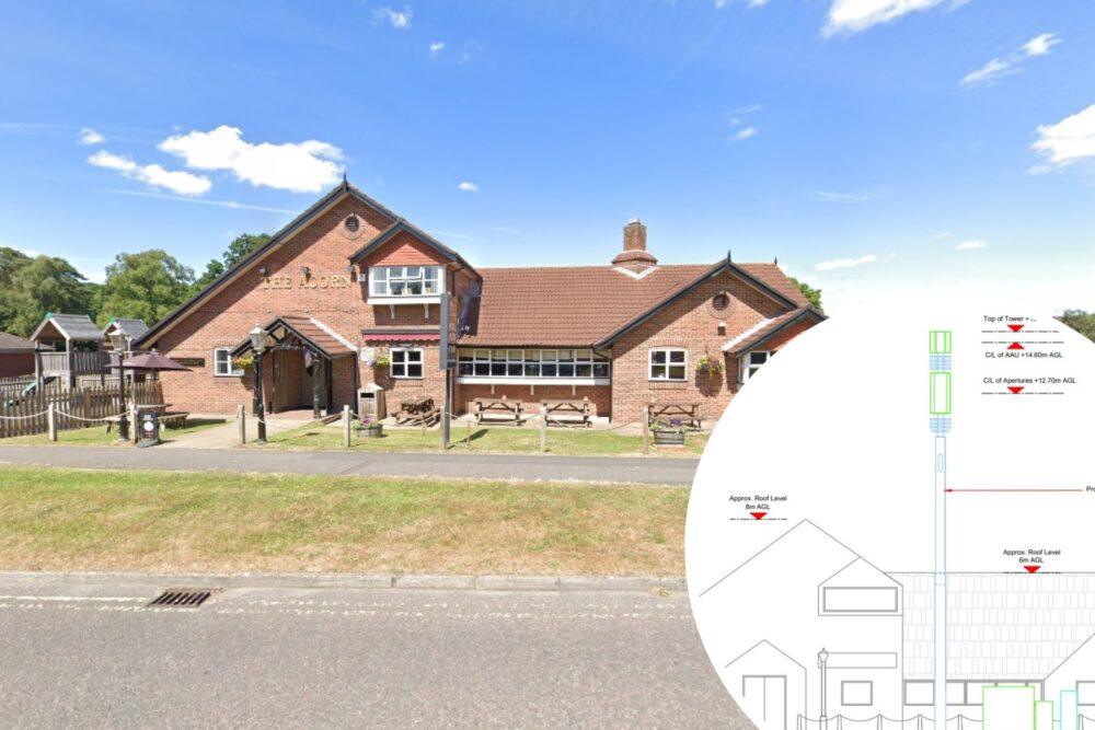 The 5G equipment could be installed outside The Acorn pub in Poole