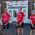 Coles Miller riders (from left) Nick Balchin, Neil Andrews and Laura Hall