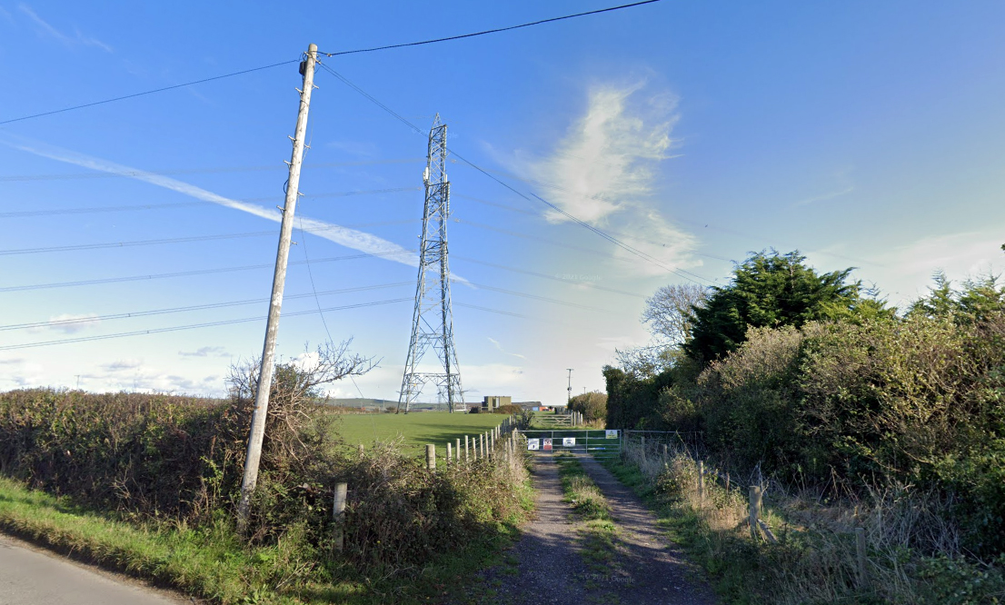The mast would be installed on land outside Chickerell. Picture: Google