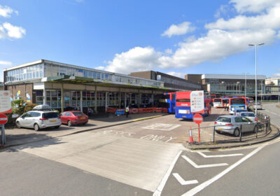 The alleged incident occurred at Poole bus station. Picture: Google