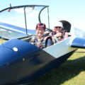 Alison Cronin trying out a seat. Pictures: Martin Best/Dorset Gliding Club