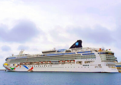 The Norwegian Dawn cruise ship at Portland. Picture: Portland Dock
