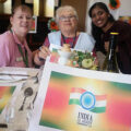 Kathy, centre, has special memories of her visits to India
