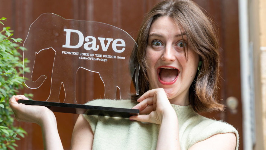Comedian Laura Rose Treen is delighted with her award. Picture: Dave