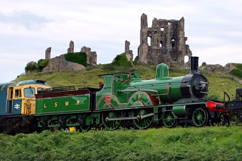 The T3 No 563 at Corfe Castle. Picture: Andrew PM Wright