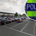 The car was abandoned outside Tesco Extra in Poole, police said