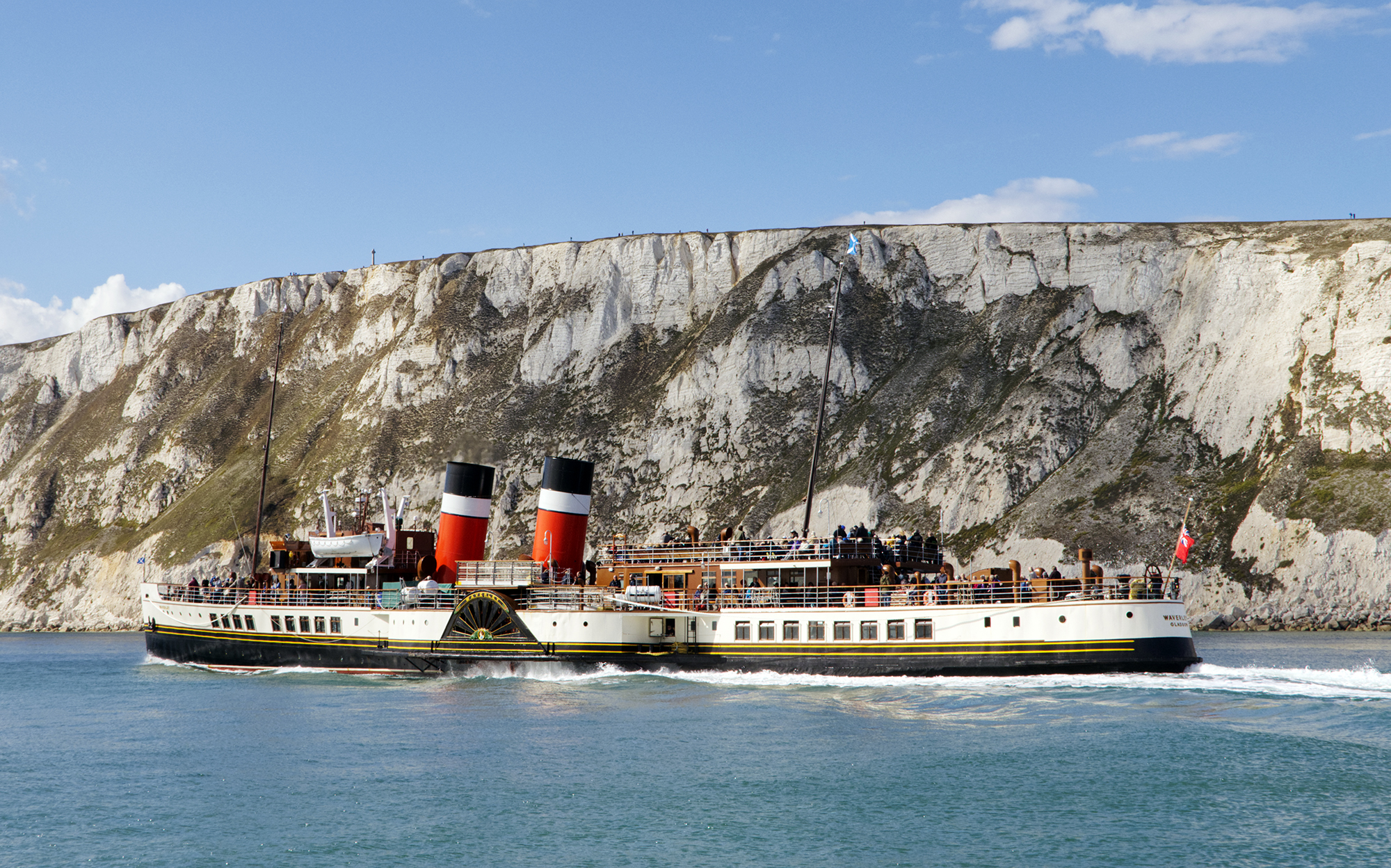 PS Waverley off the coast of the Isle of Wight
