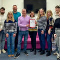 Staff at Dorset Chamber celebrating being shortlisted for the award