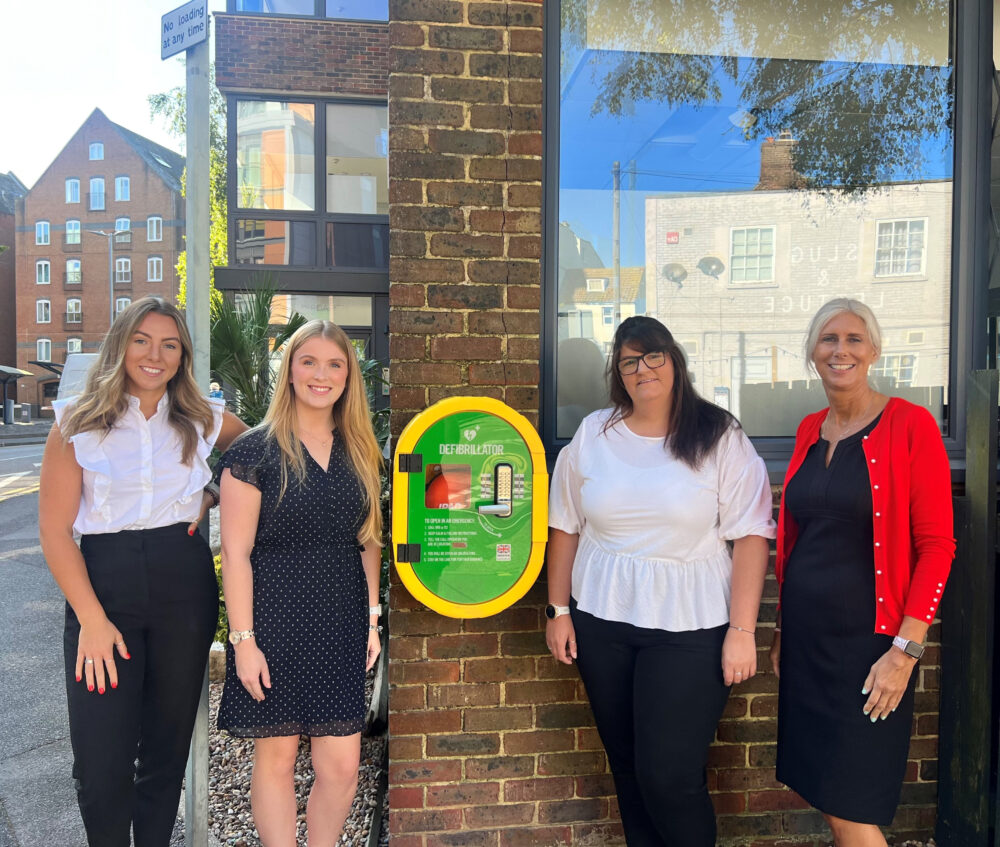 From left; MSP Capital colleagues Lucy Green and Louise Garner, members of the firm’s community committee; receptionist Georgina Newman, who led on its installation; and Melissa Parker, office manager and people advisor
