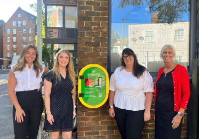 From left; MSP Capital colleagues Lucy Green and Louise Garner, members of the firm’s community committee; receptionist Georgina Newman, who led on its installation; and Melissa Parker, office manager and people advisor