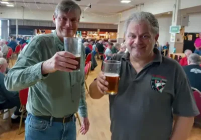 West Dorset Camra chair Bruce Mead, left, and branch treasurer Rich Bates. Picture: Rich Gabe