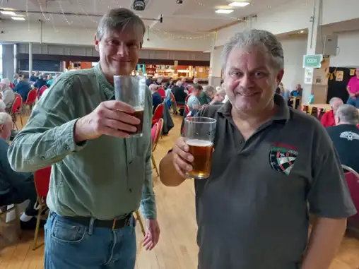 West Dorset Camra chair Bruce Mead, left, and branch treasurer Rich Bates. Picture: Rich Gabe