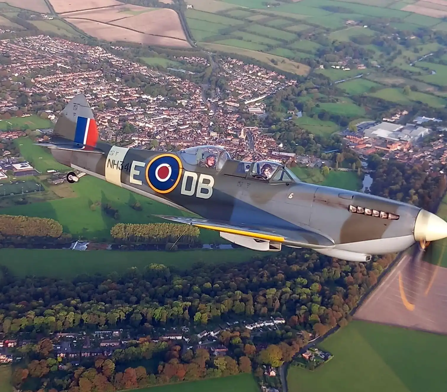 Andy in the skies over Dorset, fulfilling his dream