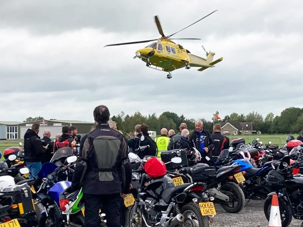 Hundreds of bikers took part in the ride out for the DocBike charity