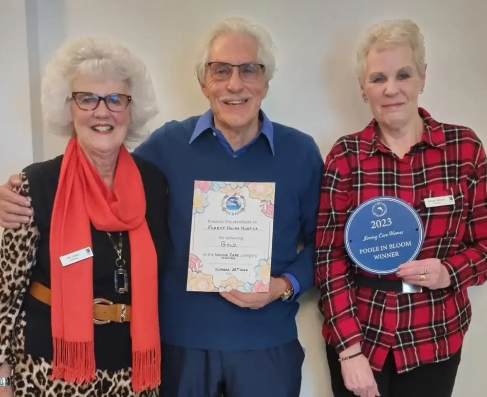 Volunteer gardeners Viv Taylor, David Dawson and Petula Fishlock, at the Poole in Bloom presentation evening