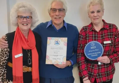 Volunteer gardeners Viv Taylor, David Dawson and Petula Fishlock, at the Poole in Bloom presentation evening