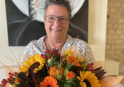 Kerry O'Brien, owner of Penn Hill Flowers, is backing the Dorset Cancer Care Foundation (DCCF) with amazing blooms
