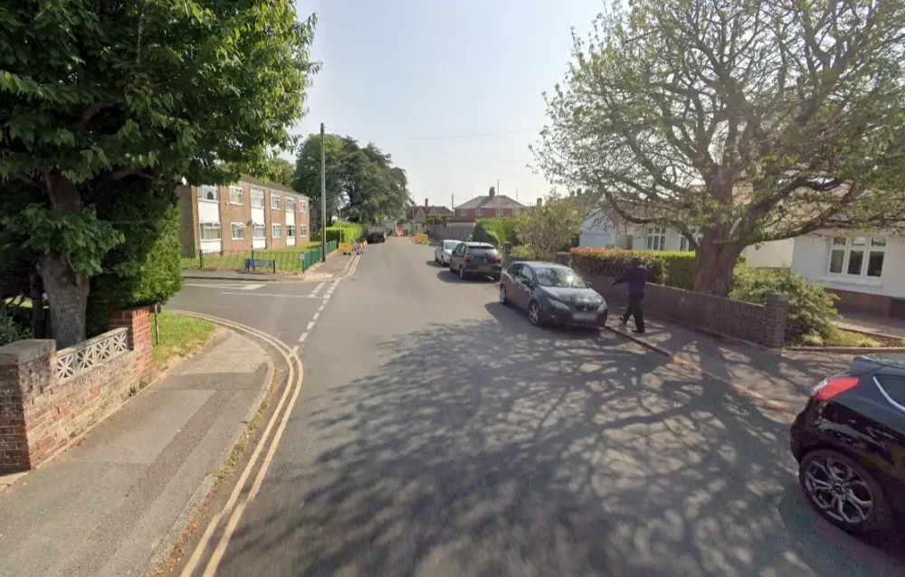 The victim was walking in Mellstock Road, Poole, when her bag was snatched. Picture: Google