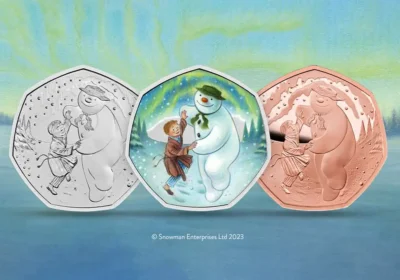 Robin Shaw has created the image for the 2023 The Snowman 50p coin. Picture: Royal Mint