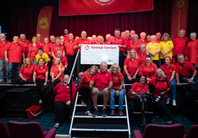 Members of the carnival committee and the Friends of Swanage Carnval