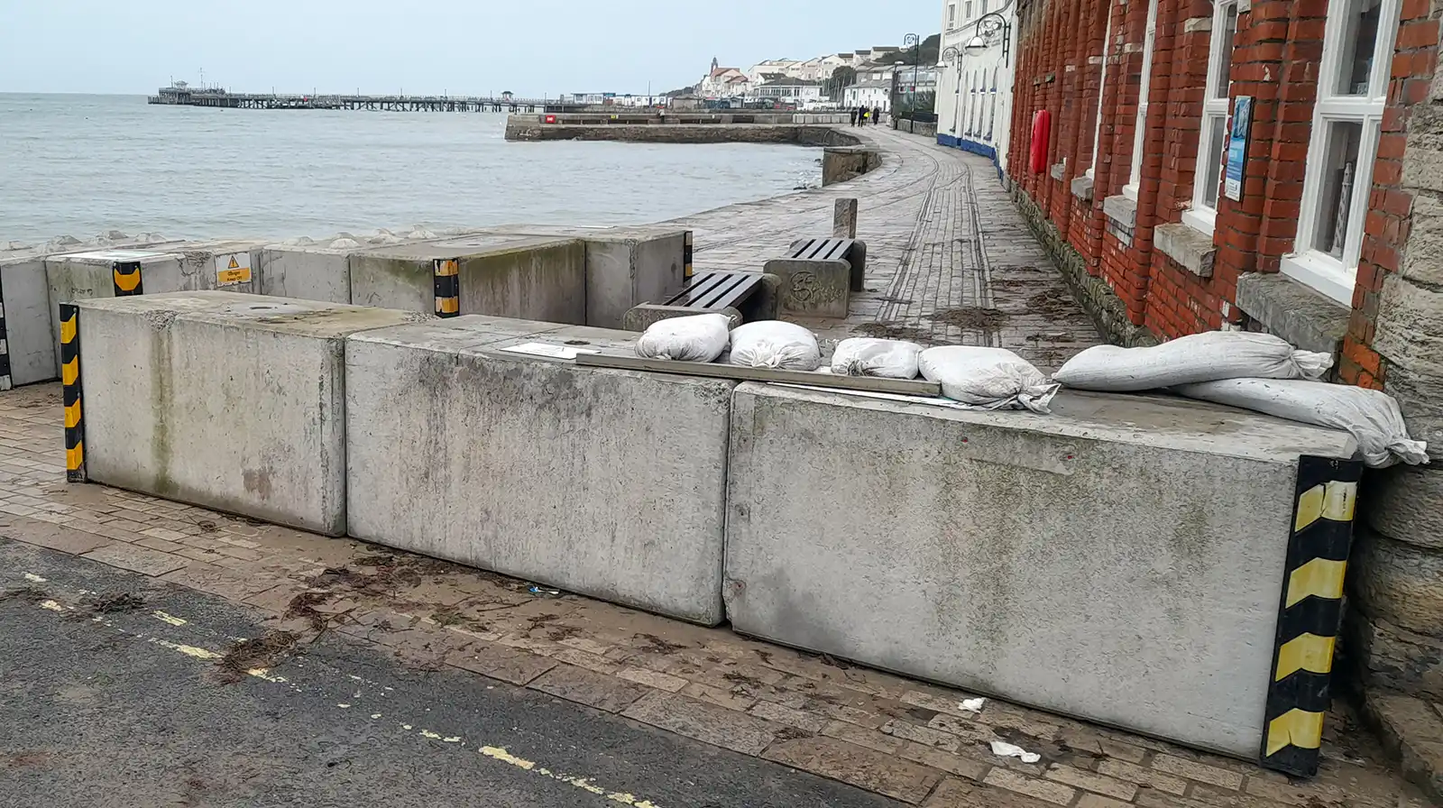 The defences in Swanage before the art was installed. Pictures: Sara Parker