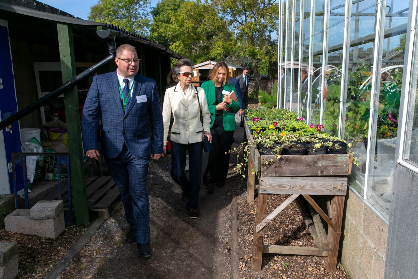 The Royal visitor heard about plans to establish a plant nursery